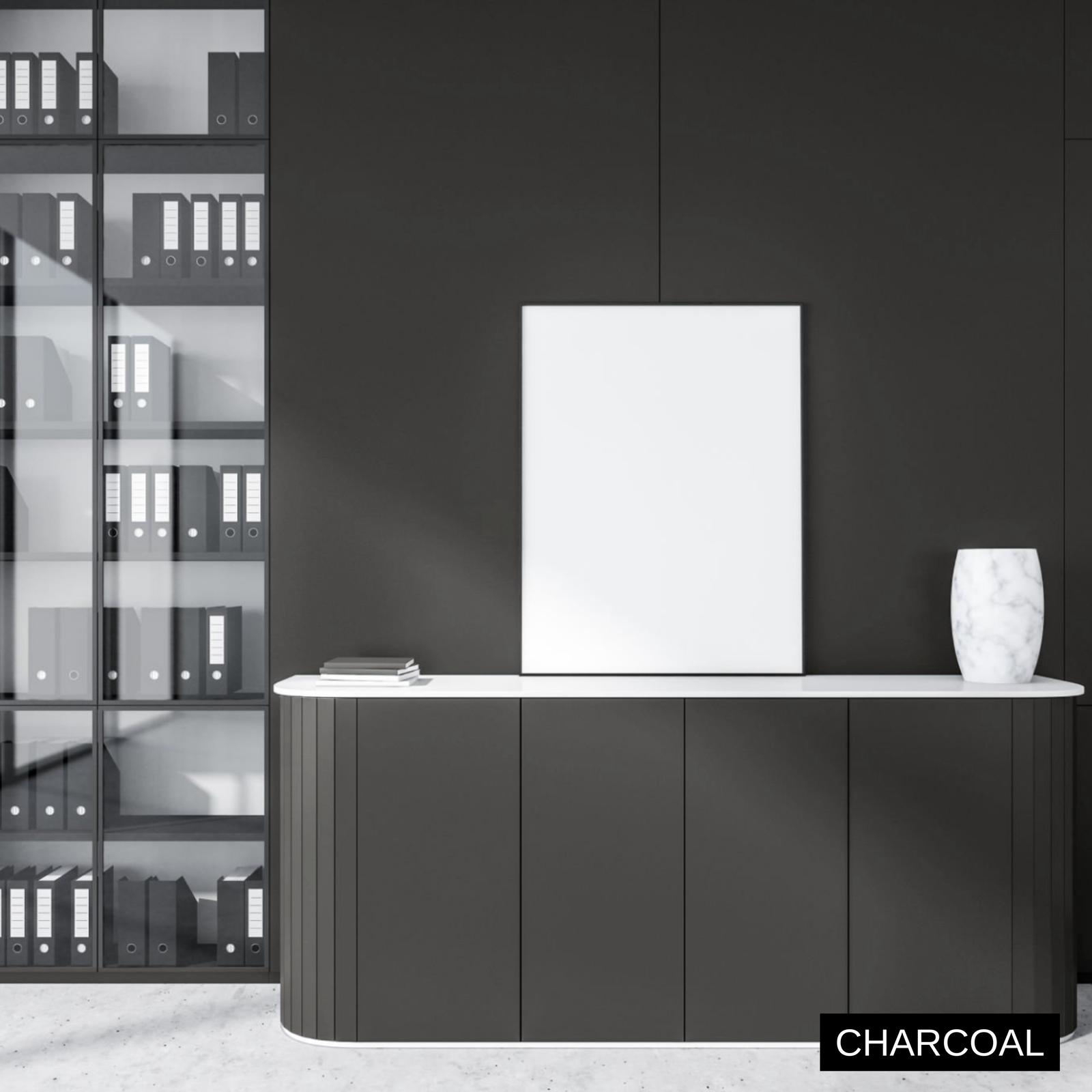 Charcoal shown on furniture