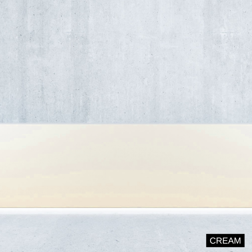 Cream shown on furniture