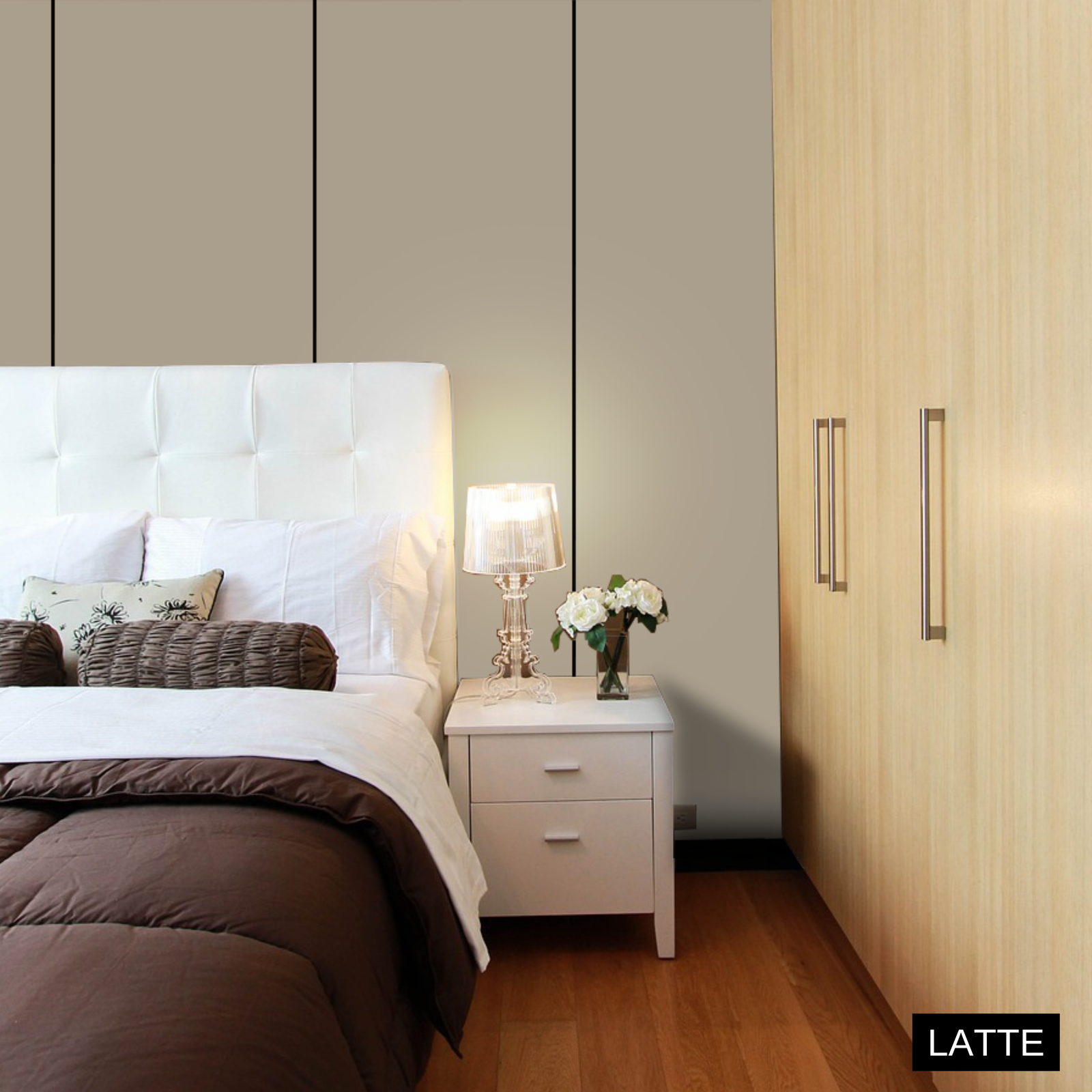 Latte shown on furniture