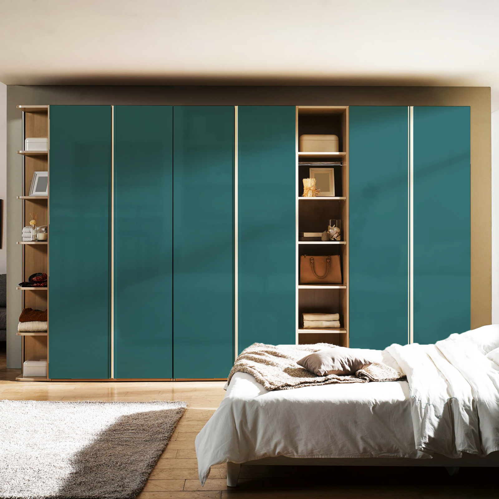 Teal Blue shown on furniture
