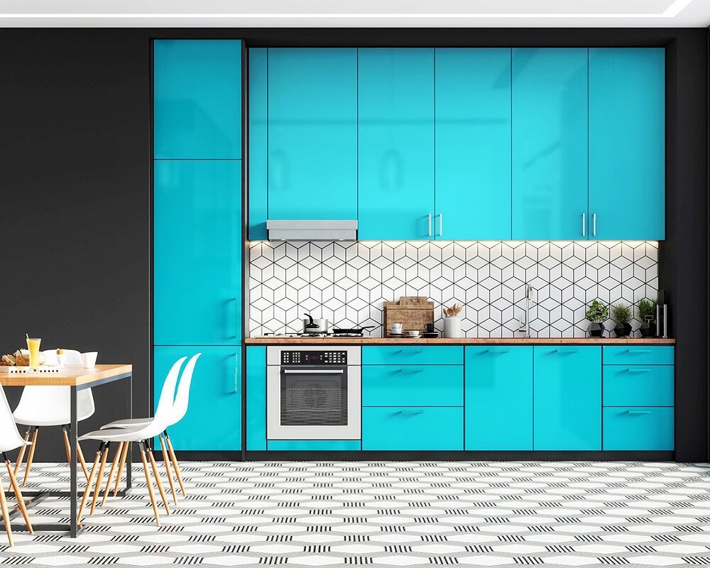 Firozi Blue 210 Luxurio Super Gloss laminate shade