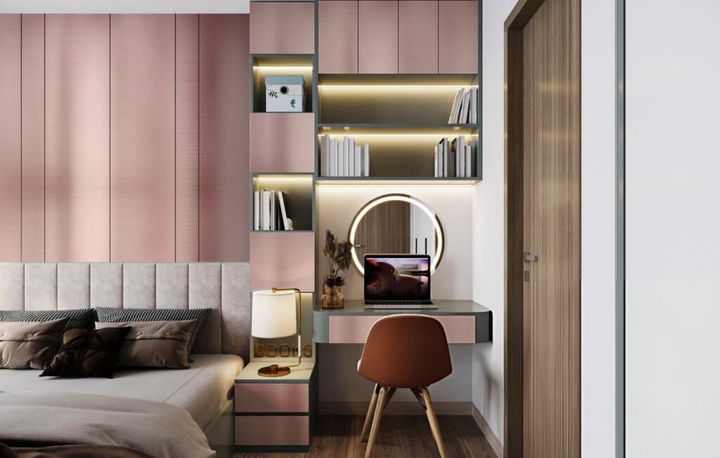 Rose Brush shown on furniture