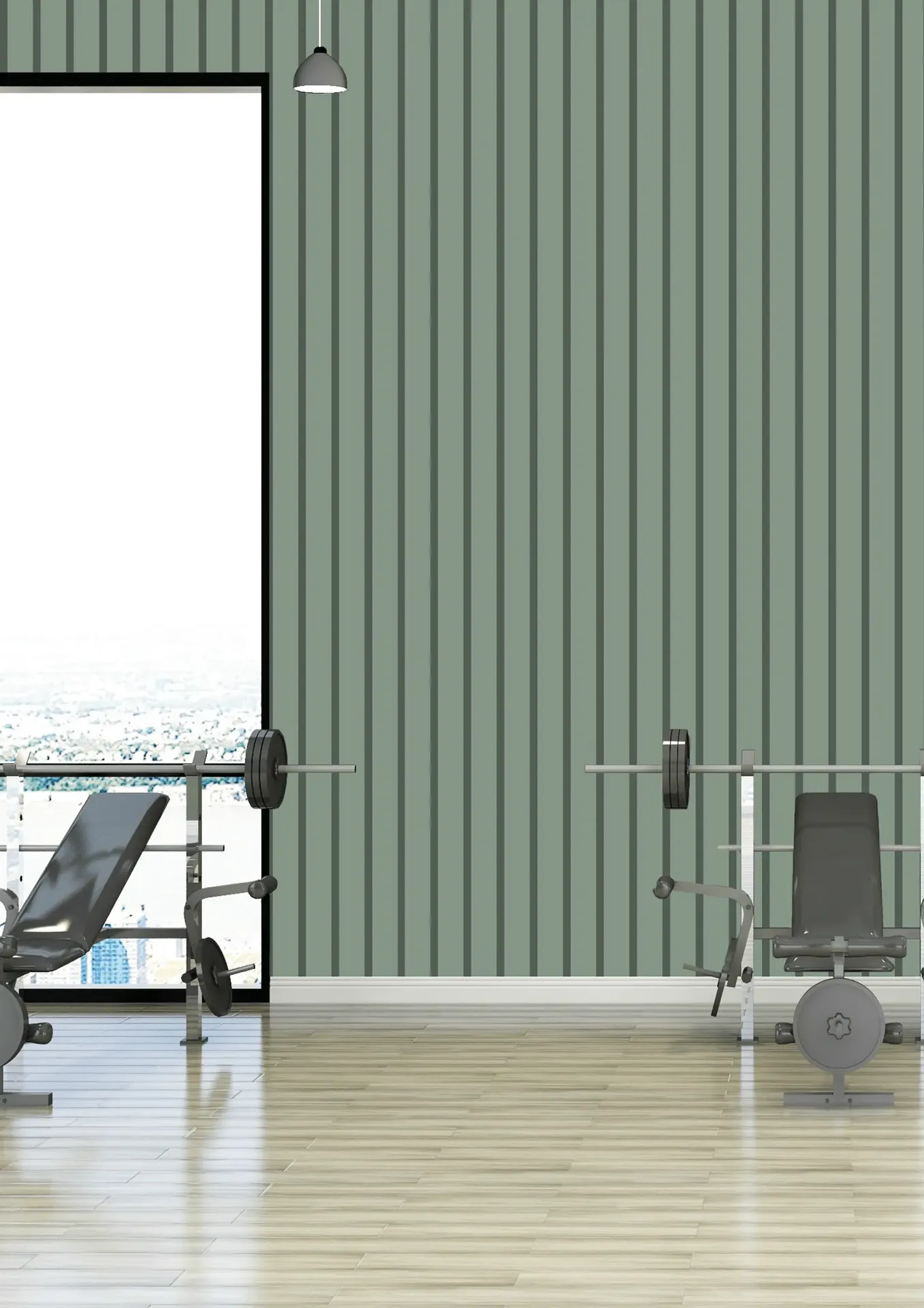 Hue Mint WPC louver feature wall